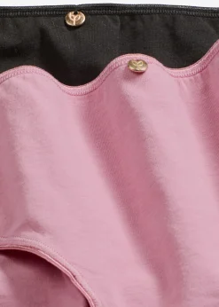 bonprix bonprix Braga con encaje (4 unidades) Negro-malva Online