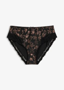 bonprix bonprix Braga con estampado brillante Negro-cobre metalizado New