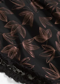bonprix bonprix Braga con estampado brillante Negro-cobre metalizado New