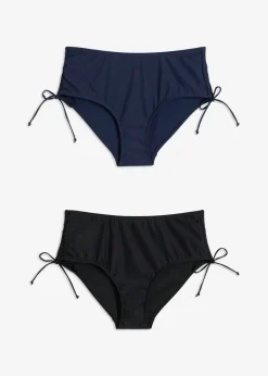 bonprix bonprix Braga de bikini moldeadora (2 unidades) con ligero efecto moldeador Negro-azul marino New