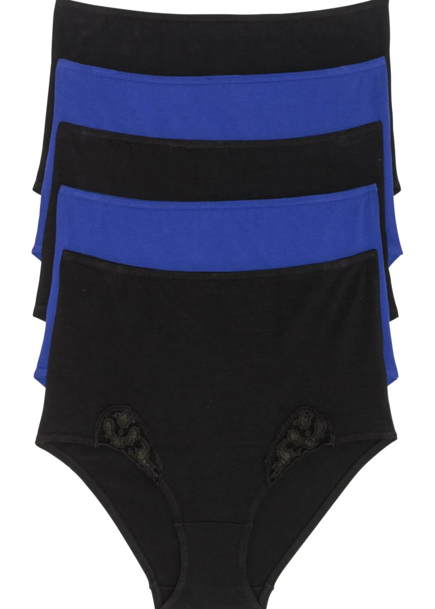 bonprix bonprix Braga de talle alto (5 unidades) zafiro + negro Online