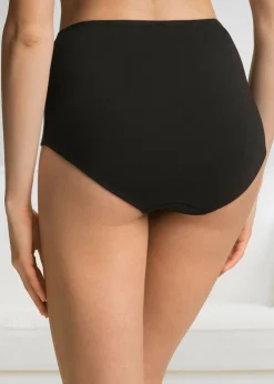 bonprix bonprix Braga de talle alto (5 unidades) Negro-blanco Hot