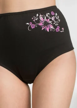 bonprix bonprix Braga de talle alto (5 unidades) Negro-blanco Hot