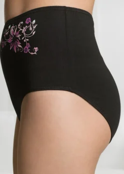 bonprix bonprix Braga de talle alto (5 unidades) Negro-blanco Hot