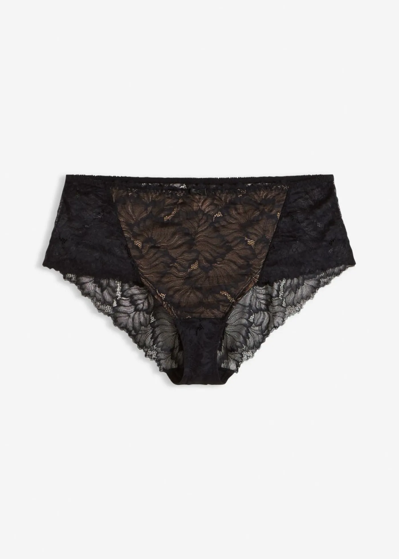 bonprix bonprix Braga maxi con encaje delicado negro-marrón claro
