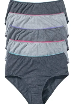 bonprix bonprix Braga maxi (5 unidades) Gris claro/gris/antracita jaspeado