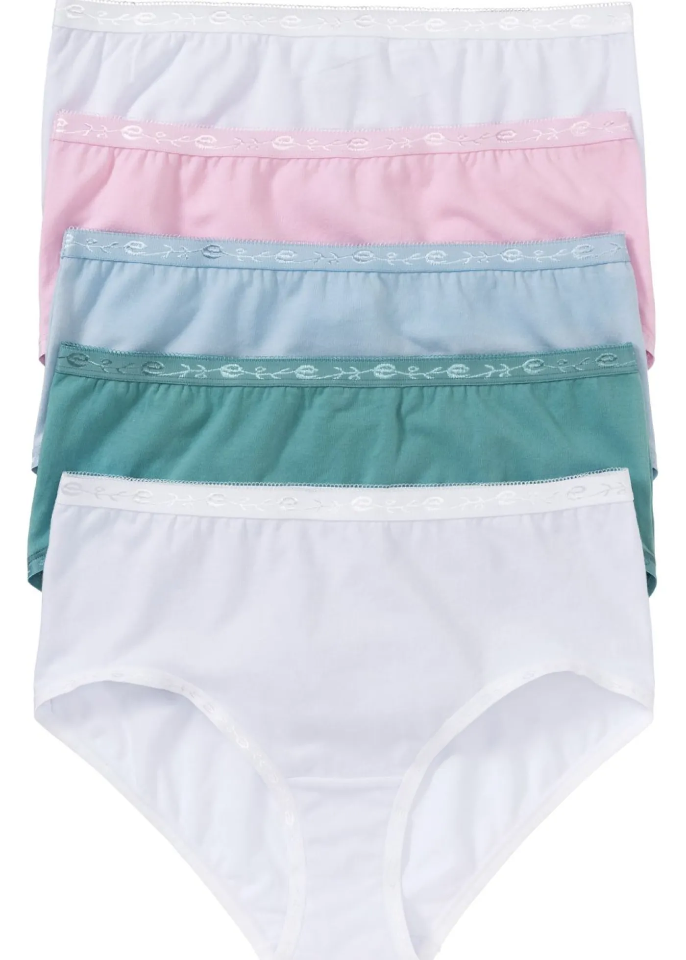 bonprix bonprix Bragas (5 unidades) Blanco/azul bondi/azul pálido/rosa cristal Discount