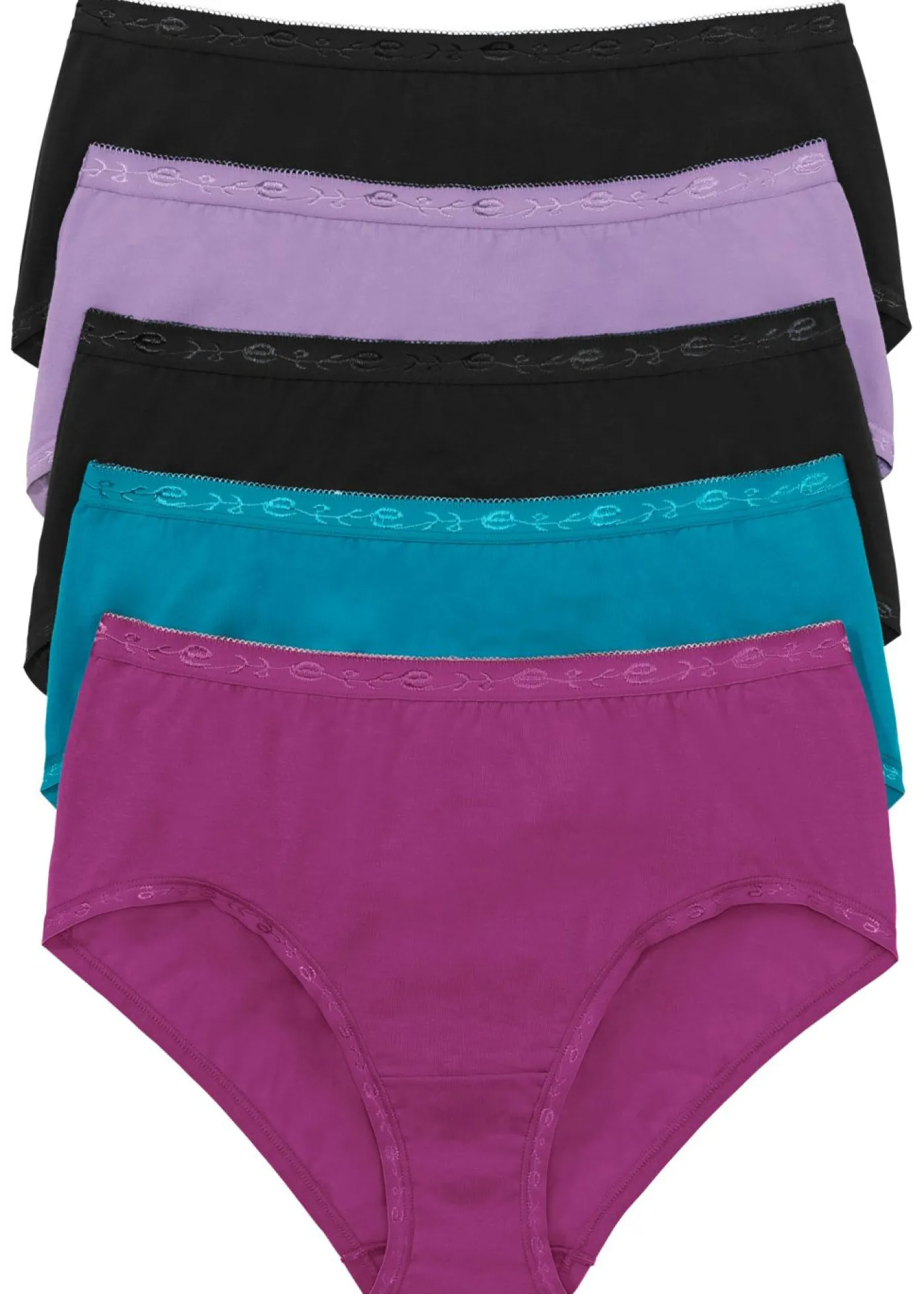 bonprix bonprix Bragas (5 unidades) Negro/violeta/turquesa Online
