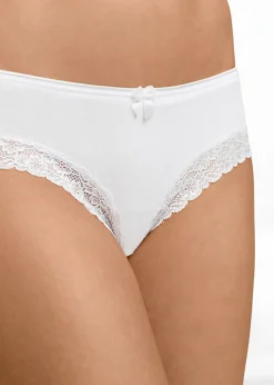 bonprix bonprix Bragas brasileñas (4 unidades) Negro-blanco Best
