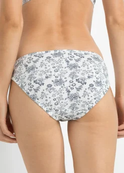 bonprix bonprix Bragas con estampado divertido (3 unidades) Índigo/blanco de flores + blanco + índigo Online