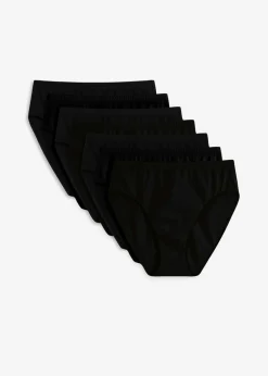 bonprix bonprix Bragas de algodón orgánico (7 unidades) Negro Online