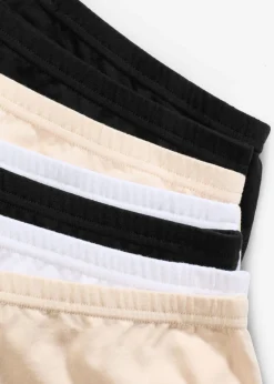 bonprix bonprix Bragas de algodón orgánico (7 unidades) blanco+negro+beige arena Online