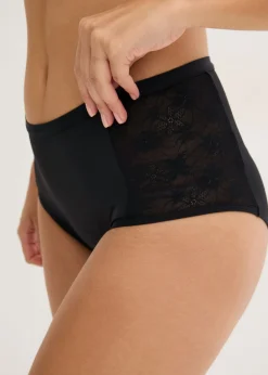 bonprix bonprix Bragas menstruales de microfibra con absorción media (2 unidades) Negro Discount