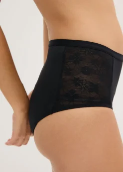 bonprix bonprix Bragas menstruales de microfibra con absorción media (2 unidades) Negro Discount