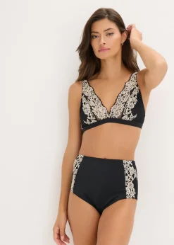 bonprix bonprix Bragas moldeadoras con un gran efecto moldeador Negro-blanco lana New