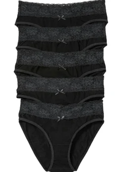 bonprix bonprix Braguita (5 unidades) con encaje Negro New