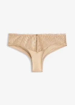 bonprix bonprix Braguita brasileña con bordado Beige pardo Outlet