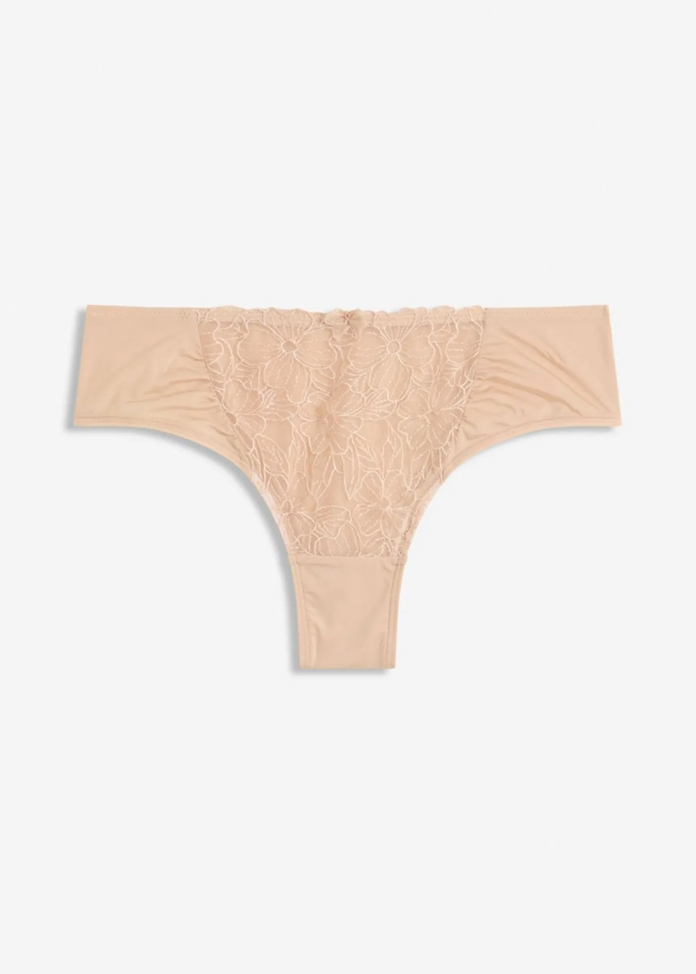 bonprix bonprix Braguita brasileña con bordado de flores Beige tiza New