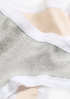 bonprix bonprix Braguita brasileña de encaje acanalado (4 unidades) gris claro jaspeado-rosa seda Sale