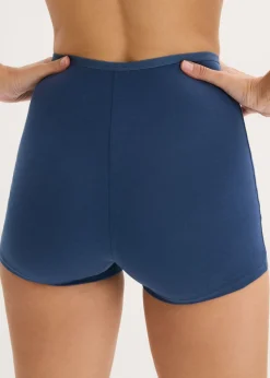 bonprix bonprix Braguita bóxer de talle alto (4 unidades) Azul almirante + gris claro jaspeado Clearance