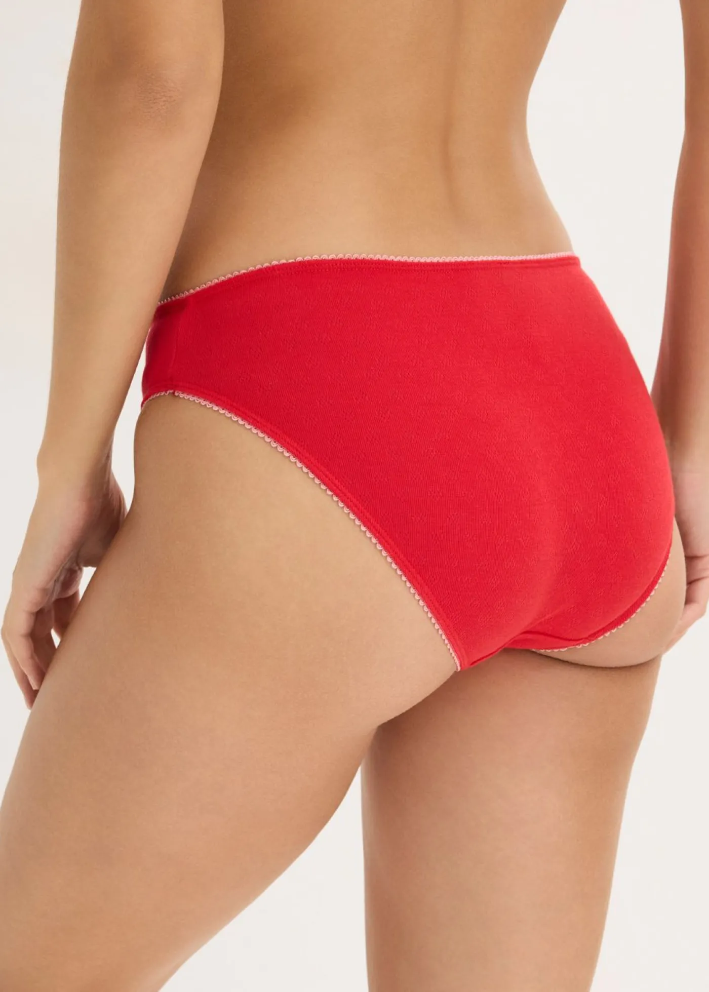 bonprix bonprix Braguita con aspecto de corazón (5 unidades) Negro con rosa coral + rojo con rosa coral Outlet