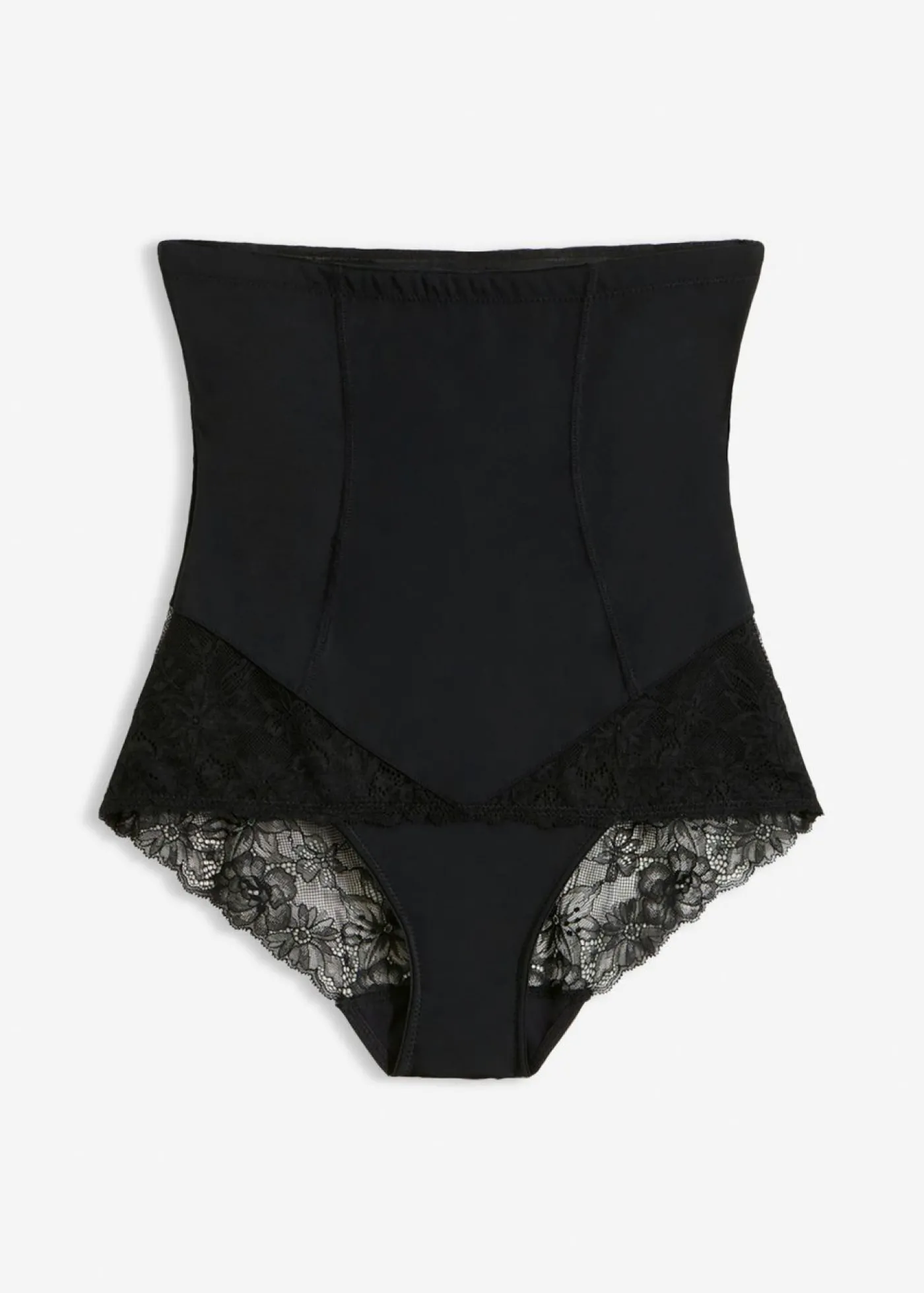 bonprix bonprix Braguita con efecto moldeador medio, talle alto y encaje Negro Sale