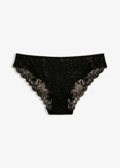 bonprix bonprix Braguita con encaje de flores Negro