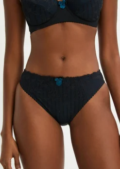 bonprix bonprix Braguita con encaje suave Negro-azul petróleo Clearance