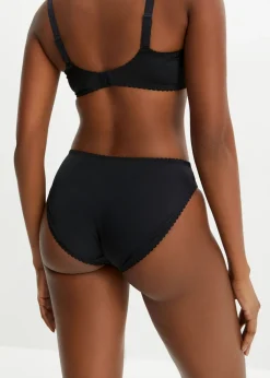 bonprix bonprix Braguita con encaje suave Negro-azul petróleo Clearance