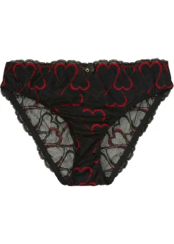 bonprix bonprix Braguita con encaje suave Negro-rojo salsa Hot