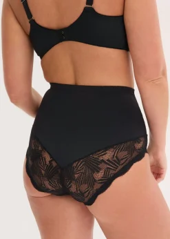 bonprix bonprix Braguita con encaje y efecto moldeador medio Negro Hot