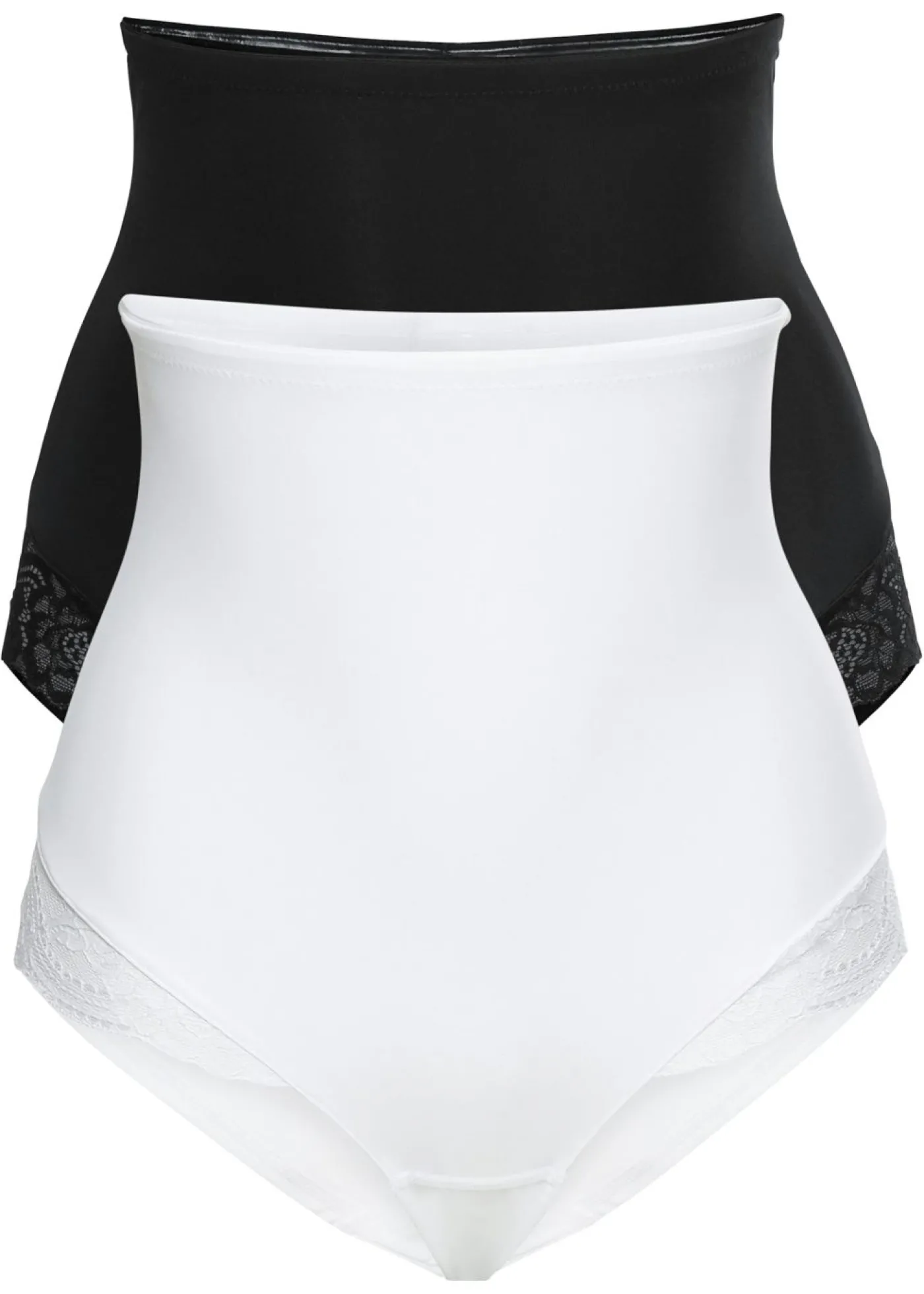 bonprix bonprix Braguita con ligero efecto moldeador (2 unidades) Negro-blanco Clearance