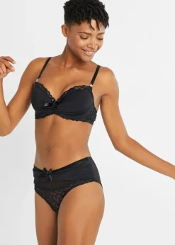 bonprix bonprix Braguita con poliamida reciclada Negro Clearance