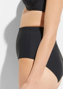 bonprix bonprix Braguita de bikini de tiro alto con ligero efecto moldeador Negro Outlet