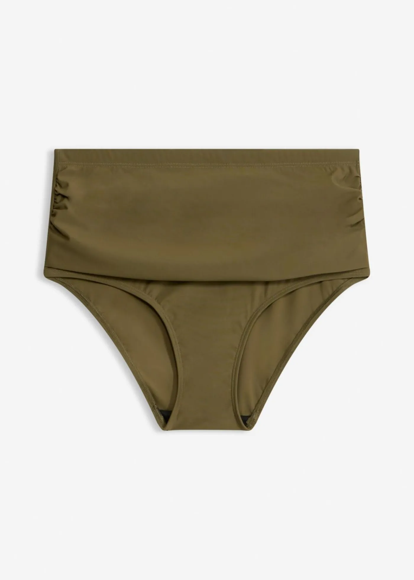 bonprix bonprix Braguita de bikini highwaist con ligero efecto moldeador y fruncido Verde oliva oscuro Online