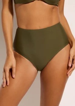 bonprix bonprix Braguita de bikini highwaist en paquete doble (2 unidades) Verde oliva oscuro-negro Hot