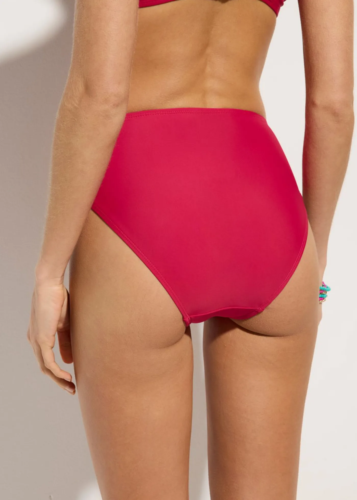 bonprix bonprix Braguita de bikini highwaist con pernera alta fucsia Outlet