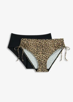 bonprix bonprix Braguita de bikini (2 unidades) estampado leo gris oscuro-beige Outlet