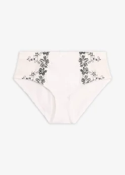 bonprix bonprix Braguita moldeadora con bordado delicado (2 unidades) blanco + blanco-negro Outlet