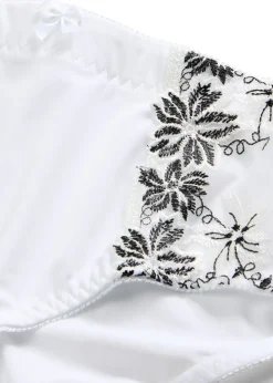 bonprix bonprix Braguita moldeadora con bordado delicado (2 unidades) blanco + blanco-negro Outlet
