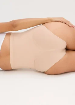 bonprix bonprix Braguita moldeadora de talle alto sin costuras con efecto moldeador medio Beige mate Hot