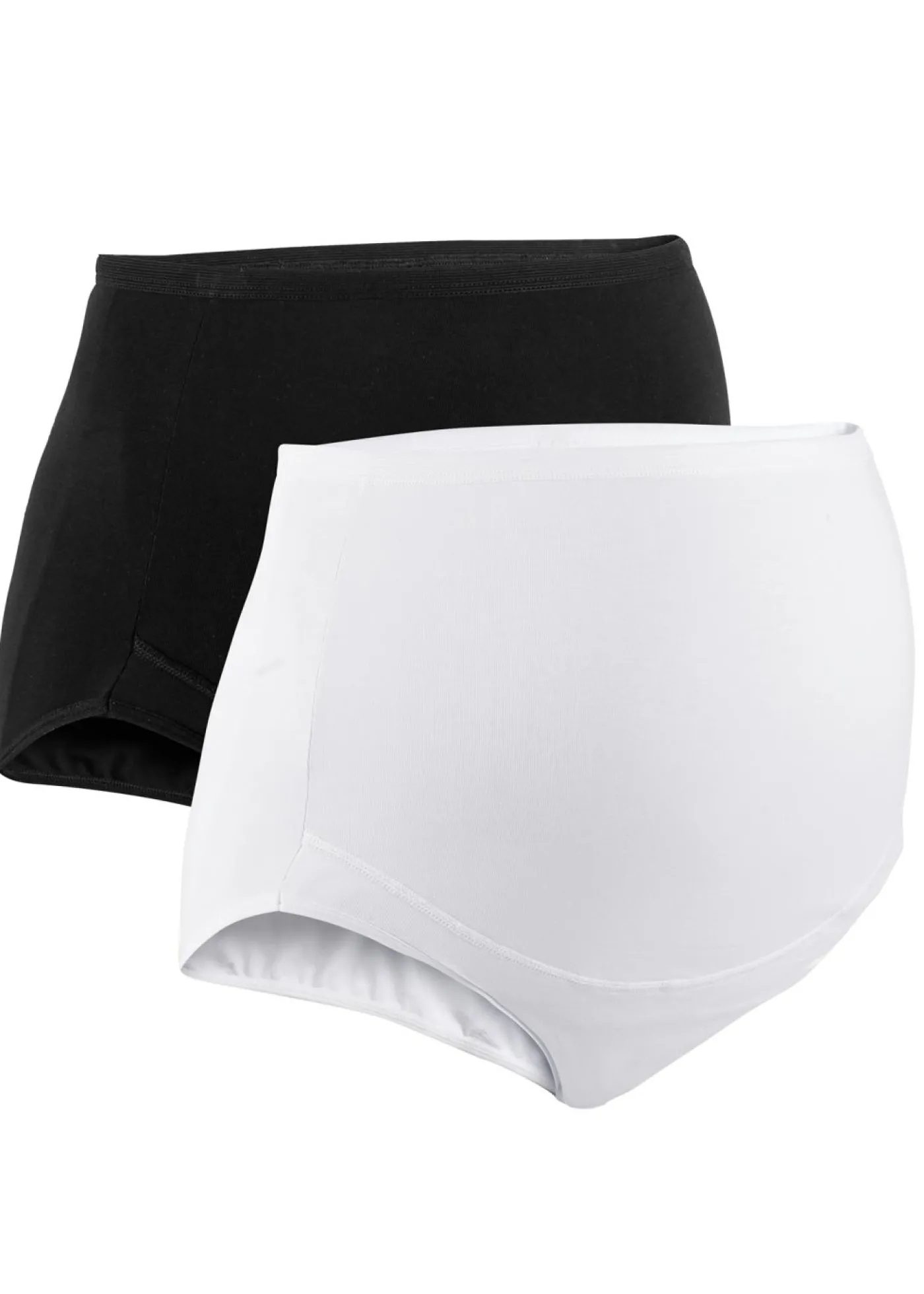 bonprix bonprix Braguita premamá de algodón orgánico (2 unidades) Blanco-negro Online