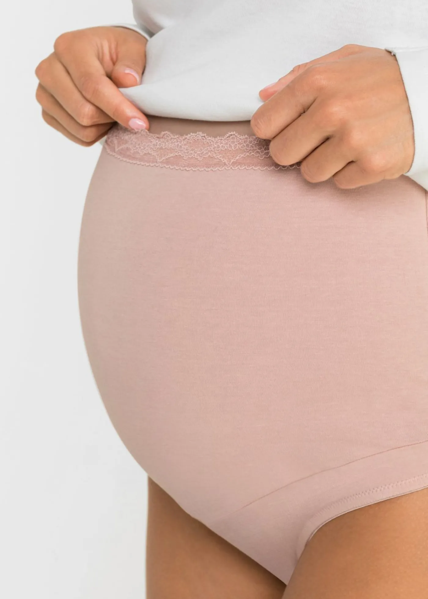 bonprix bonprix Braguita premamá de algodón orgánico (2 unidades) Negro-rosa vintage Outlet