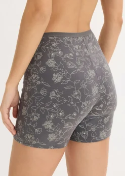 bonprix bonprix Braguitas bóxer largas de mujer (4 unidades) Gris estampado New