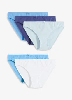 bonprix bonprix Braguitas de algodón orgánico (5 unidades) azul pacífico oscuro+azul provenzal+azul pálido Best