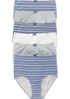 bonprix bonprix Braguitas de talle alto (6 unidades) Rayas azules Hot