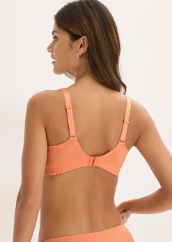 bonprix bonprix Bralette cómodo con algodón orgánico suave y encaje papaya suave Clearance