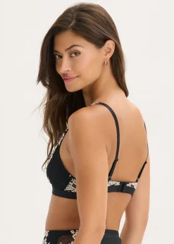 bonprix bonprix Bralette de encaje bicolor Negro-blanco lana Sale