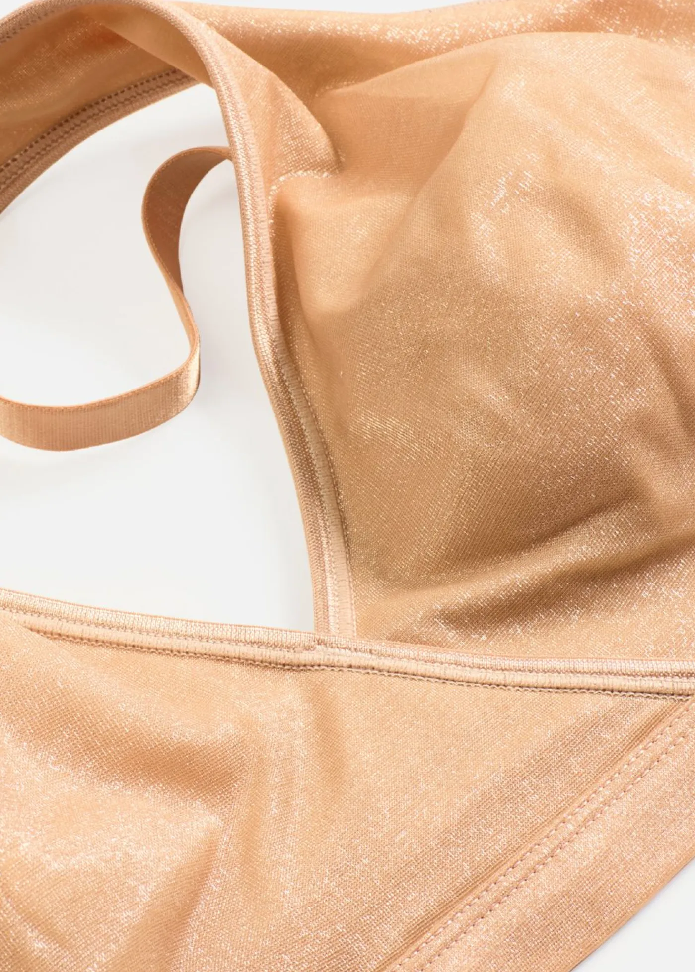 bonprix bonprix Bralette de material brillante Marrón claro Hot