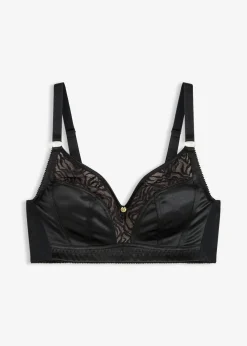 bonprix bonprix Bralette sin aros con encaje delicado Negro Discount